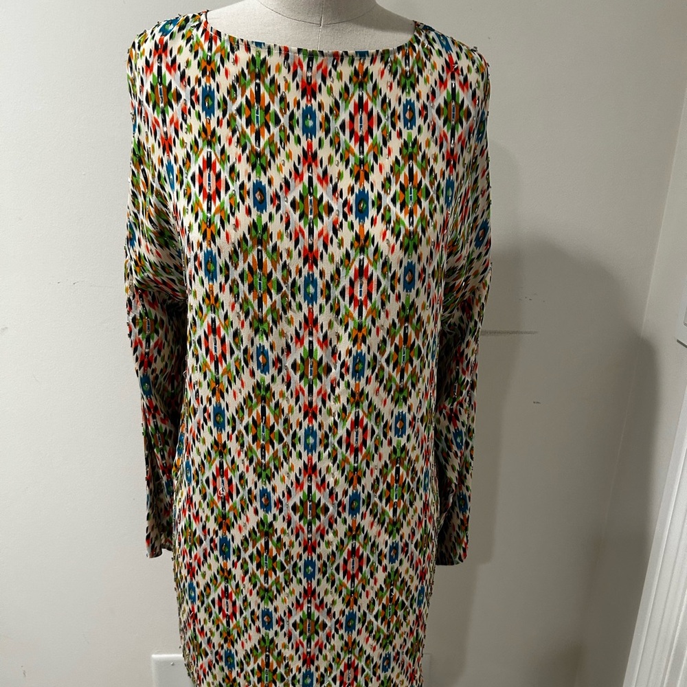 Multicolor Patterned Women's Dress